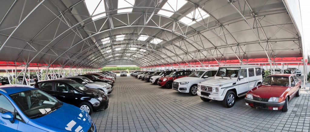 Avtonadstrešnice za prodajo vozil Autohaus Prügger