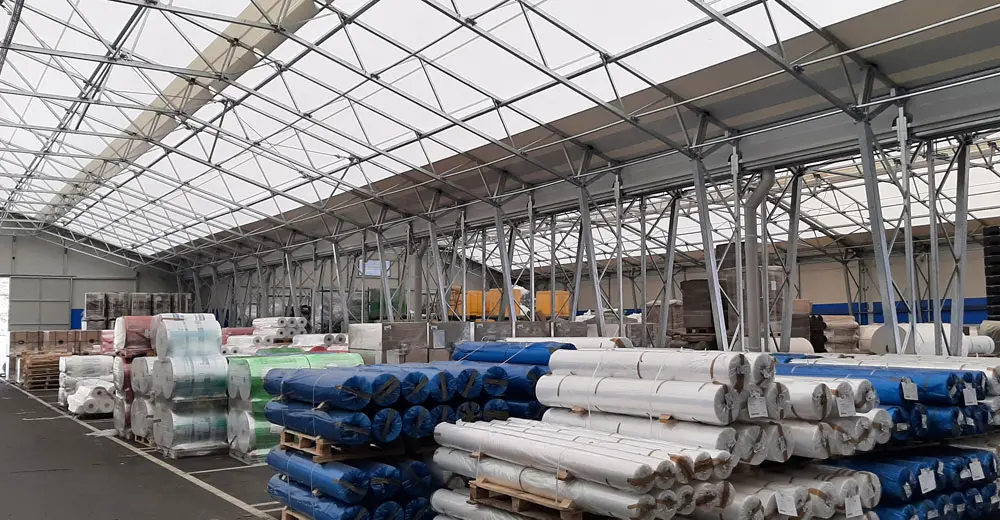 Warehouse fabric structure