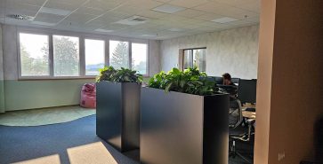 Bürobereich mit Fenstern für ausreichend Tageslicht