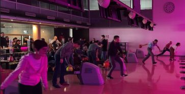 Conclusion of the excursion and employee gathering at the bowling alley