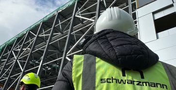 Visit of the aircraft hangar construction site in Brnik
