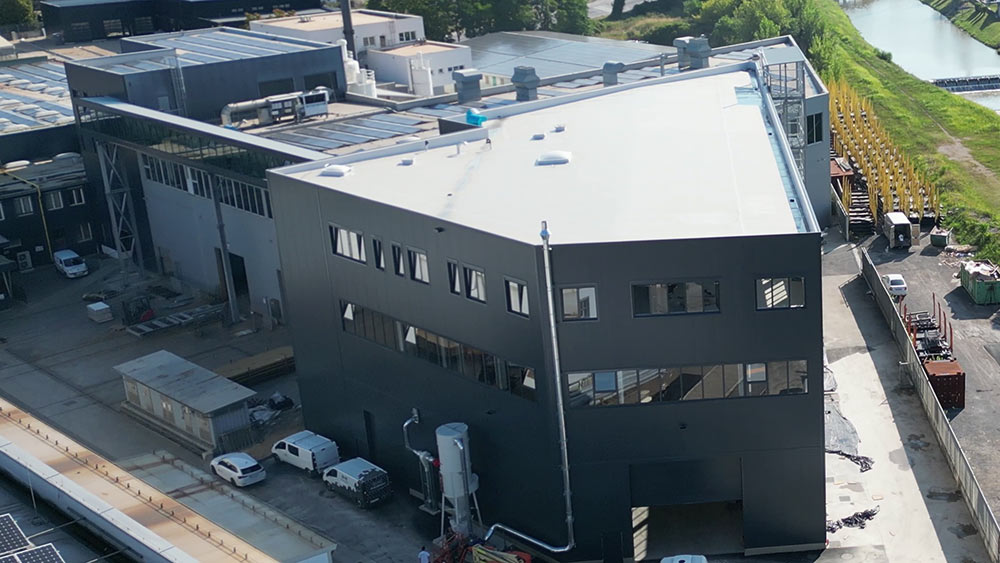 New facility with a connecting corridor providing access to the existing complex
